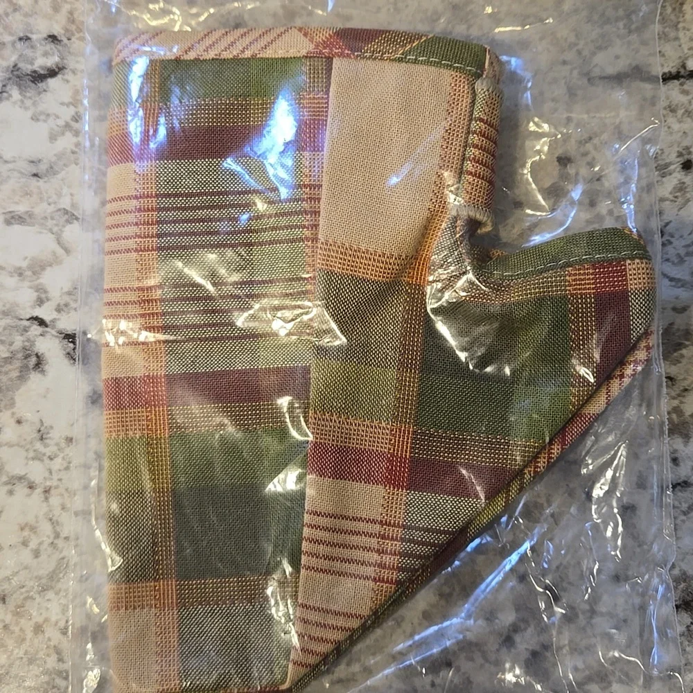 New Sealed Longaberger Little Market Plaid Fabric Basket Liner
